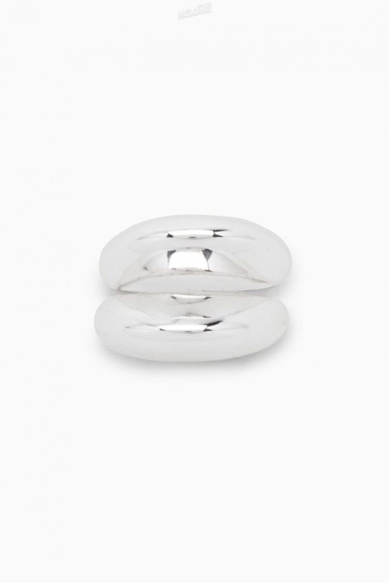 COS Two-Pack Domed Rings Women's Jewelry & Jewellery Gold | WA84-P2ZJ